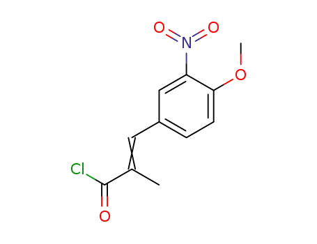 Molecular Structure of 1416226-18-0 (2-methyl-3-(3-nitro-4-methoxyphenyl)acrylic acid chloride)