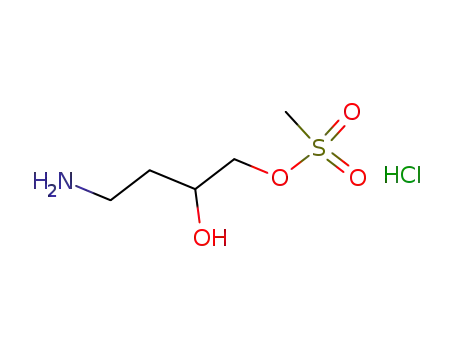 Molecular Structure of 135969-16-3 ((RS)-3-hydroxy-4-(methanesulfonyloxy)butylamine hydrochloride)