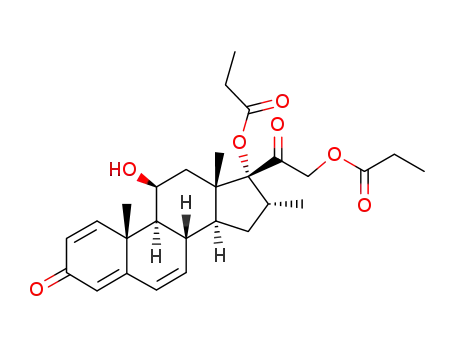 Molecular Structure of 67212-74-2 (16α-methyl-11β,17α,21-trihydroxy-1,4,6-pregnatriene-3,20-dione 17,21-dipropionate)