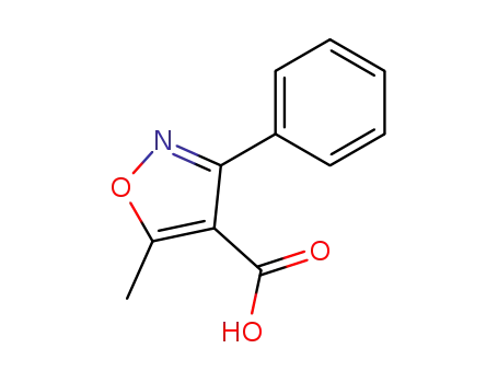 Molecular Structure of 1136-45-4 (5-Methyl-3-phenylisoxazole-4-carboxylic acid)
