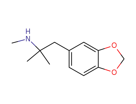 Molecular Structure of 81262-69-3 (N-methyl-1,1-dimethyl-2-<3,4-(methylenedioxy)phenyl>ethylamine)