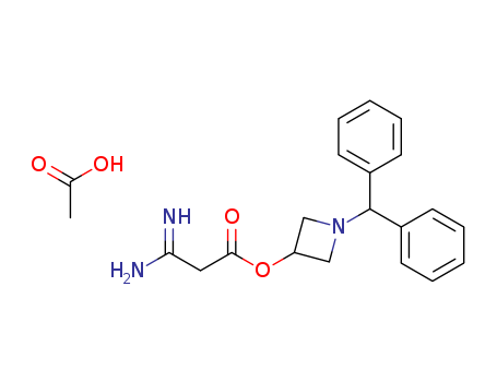 1-(diphenylmethyl)azetidin-3-yl 2-carbamimidoylacetate acetate