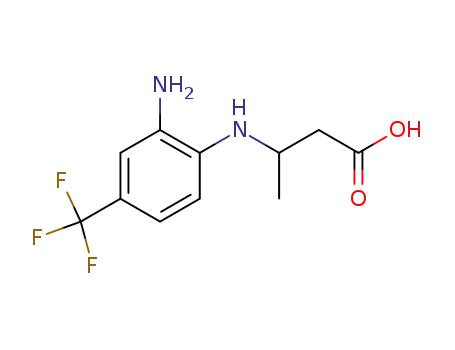 Molecular Structure of 35549-90-7 (β-(2-Amino-4-trifluoromethyl)-phenylaminobutansaeure)