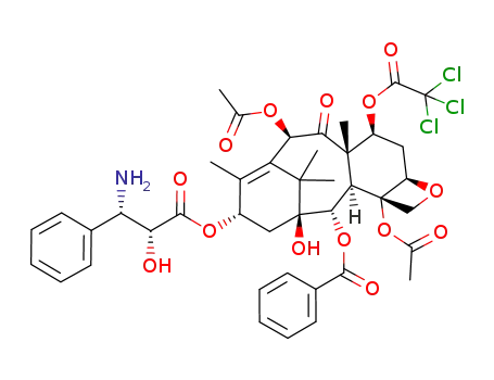 Molecular Structure of 261728-77-2 (7-trichloroacetyl-3'-debenzoylpaclitaxel)