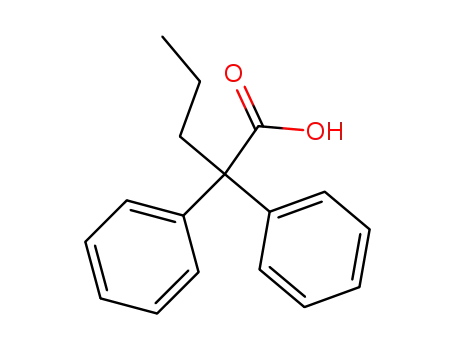 Molecular Structure of 841-32-7 (2,2-DIPHENYLPENTANOIC ACID)
