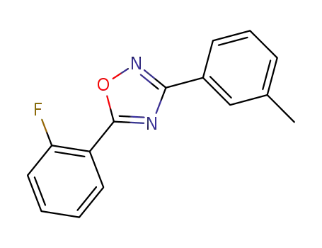 Molecular Structure of 692771-01-0 (5-(2-fluorophenyl)-3-(3-methylphenyl)-1,2,4-oxadiazole)