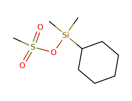 Molecular Structure of 62381-70-8 (Silanol, cyclohexyldimethyl-, methanesulfonate)