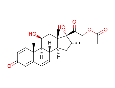 Molecular Structure of 13796-64-0 (16α-methyl-11β,17α,21-trihydroxy-1,4,6-pregnatriene-3,20-dione 21-acetate)