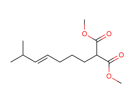 Molecular Structure of 179617-42-6 (2-((E)-6-Methyl-hept-4-enyl)-malonic acid dimethyl ester)