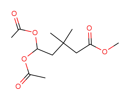 Pentanoic acid, 5,5-bis(acetyloxy)-3,3-dimethyl-, methyl ester