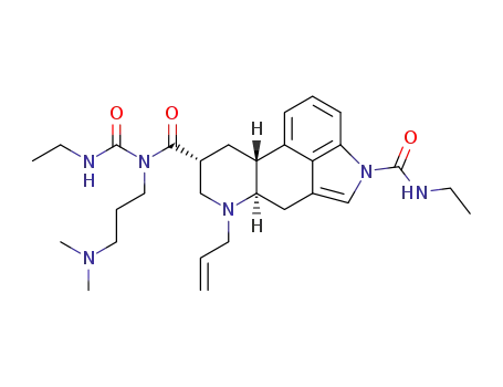 Molecular Structure of 126554-50-5 ((6aR,9R,10aR)-7-allyl-N<sup>9</sup>-[3-(dimethylamino)propyl]-N<sup>4</sup>-ethyl-N<sup>9</sup>-(ethylcarbamoyl)-6a,7,8,9,10,10a-hexahydroindolo[4,3-fg]quinoline-4,9(6H)-dicarboxamide)