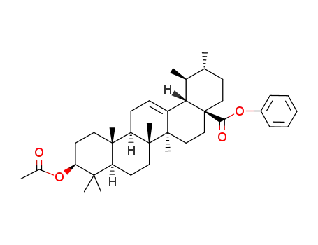Molecular Structure of 104668-95-3 (phenyl-3β-acetoxy-urs-12-en-28-oate)