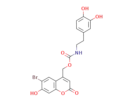 Molecular Structure of 1221557-61-4 (N-[(6-bromo-7-hydroxycoumarin-4-yl)methoxycarbonyl]dopamine)