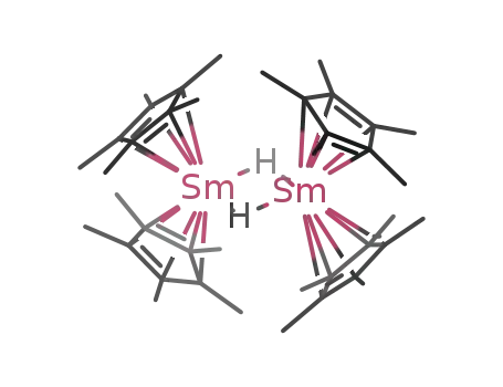 Molecular Structure of 84751-30-4 ([(pentamethylcyclopentadienyl)2Sm(μ-H)]2)
