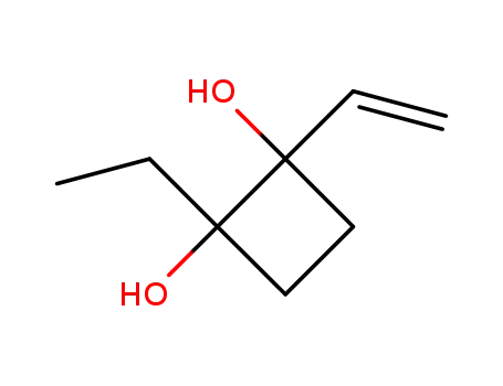 Molecular Structure of 187873-44-5 (1-Ethyl-2-vinyl-cyclobutane-1,2-diol)