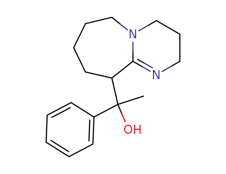 Molecular Structure of 107645-81-8 (1-(2,3,4,6,7,8,9,10-Octahydro-pyrimido[1,2-a]azepin-10-yl)-1-phenyl-ethanol)