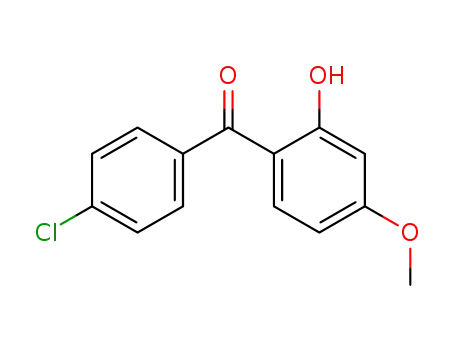 Molecular Structure of 85-28-9 (Methanone,(4-chlorophenyl)(2-hydroxy-4-methoxyphenyl)-)