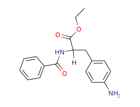 Molecular Structure of 68199-91-7 (Phenylalanine, 4-amino-N-benzoyl-, ethyl ester)