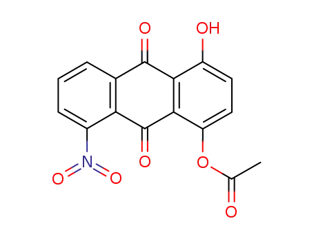 Molecular Structure of 117554-14-0 (Acetic acid 4-hydroxy-8-nitro-9,10-dioxo-9,10-dihydro-anthracen-1-yl ester)