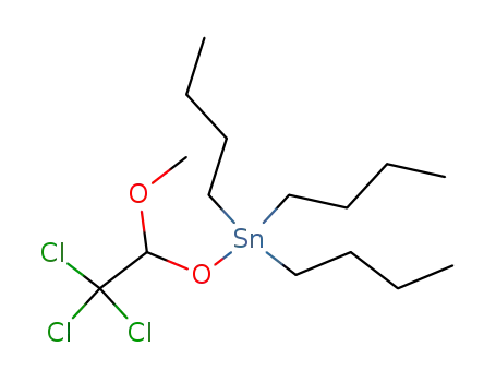 Molecular Structure of 14630-16-1 (1.1.1-Trichlor-2-methoxy-2-<tributyl-stannyloxy>-ethan)