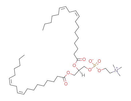 Molecular Structure of 998-06-1 (1,2-DILINOLEOYL-SN-GLYCERO-3-PHOSPHOCHOLINE)