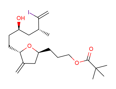 157322-47-9,Eribulin intermediate,[2S-[2alpha,5beta(3S*,5S*)]]-2,2-Dimethylpropanoic acid 3-[tetrahydro-5-(3-hydroxy-6-iodo-5-methyl-6-heptenyl)-4-methylene-2-furanyl]propyl ester