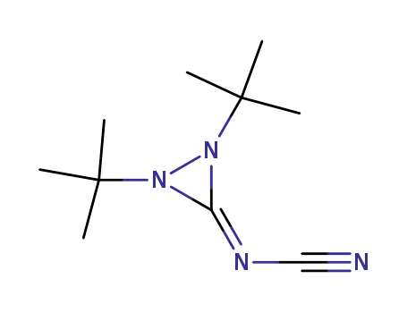Molecular Structure of 78822-78-3 (1,2-Di-tert-butyl-3-(cyanimino)diaziridine)