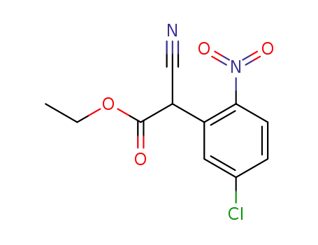 Molecular Structure of 62567-91-3 (ethyl 2-(5-chloro-2-nitrophenyl)-2-cyanoacetate)