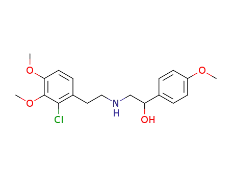 Molecular Structure of 71636-38-9 (N-[2-Hydroxy-2-(4-methoxyphenyl)ethyl]-2-(2-chloro-3,4-dimethoxyphenyl)ethylamine)