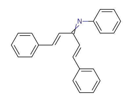 Molecular Structure of 126404-75-9 (Benzenamine,
N-[(2E)-3-phenyl-1-[(1E)-2-phenylethenyl]-2-propenylidene]-)