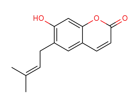 Molecular Structure of 21422-04-8 (7-demethylsuberosin)