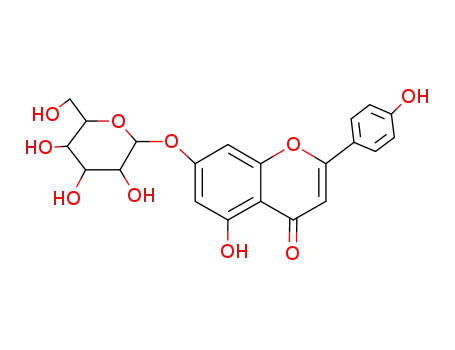 Molecular Structure of 23598-21-2 (4H-1-Benzopyran-4-one,7-(b-D-galactopyranosyloxy)-5-hydroxy-2-(4-hydroxyphenyl)-)