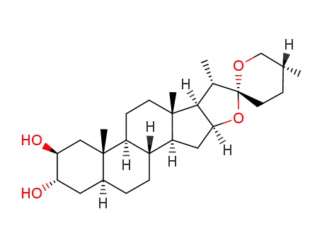 Molecular Structure of 61046-18-2 ((25<i>R</i>)-5α-Spirostan-2β,3α-diol)