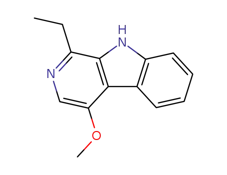 Molecular Structure of 26585-14-8 (1-Ethyl-4-methoxy-9H-pyrido[3,4-b]indole)