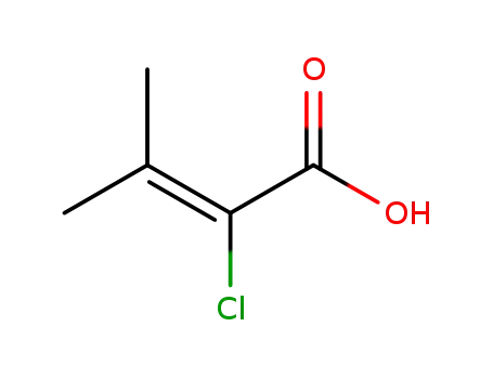 Molecular Structure of 15052-93-4 (α-chloro β-dimethyl acrylic acid)