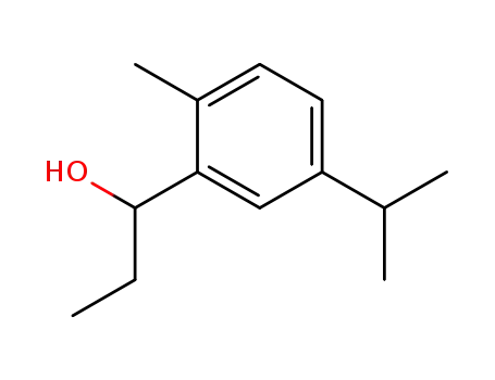 Molecular Structure of 84145-50-6 (alpha-ethyl-5-isopropyl-2-methylbenzyl alcohol)