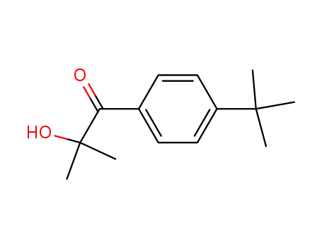 Molecular Structure of 68400-54-4 (1-[4-(1,1-dimethylethyl)phenyl]-2-hydroxy-2-methylpropan-1-one)