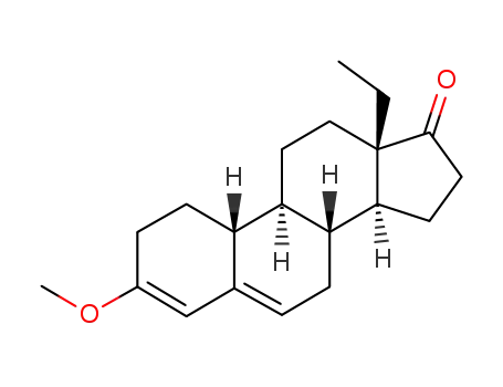 Molecular Structure of 139590-87-7 (3-methoxy-13β-ethyl-gona-3,5-dien-17-one)