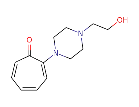 Molecular Structure of 80101-15-1 (2,4,6-Cycloheptatrien-1-one, 2-[4-(2-hydroxyethyl)-1-piperazinyl]-)