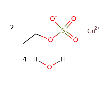 Molecular Structure of 24992-39-0 (Sulfuric acid, monoethyl ester, copper(2+) salt, tetrahydrate)