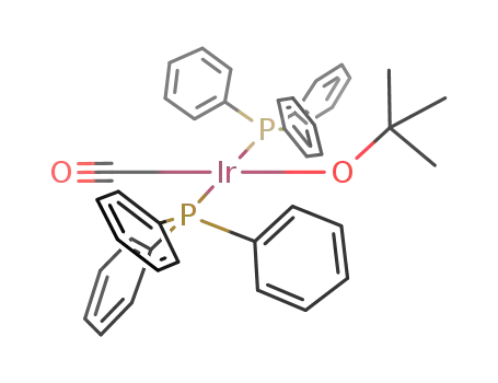 Molecular Structure of 98720-65-1 (trans-t-BuOIr(CO)(PPh<sub>3</sub>)2)