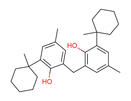 Molecular Structure of 77-62-3 (BIS[2-HYDROXY-5-METHYL-3-(1-METHYLCYCLOHEXYL)PHENYL]METHANE)