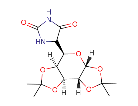 Molecular Structure of 116730-68-8 (5-<1,2:3,4-di-O-isopropylidene-α-D-galacto-pentopyranose-5(R)-yl>hydantoin)