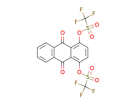Molecular Structure of 96701-08-5 (1,4-Bis-(trifluoromethanesulfonyloxy)-9,10-anthracenedione)