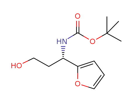Molecular Structure of 1149755-80-5 (TERT-BUTYL N-[1-(FURAN-2-YL)-3-HYDROXYPROPYL]CARBAMATE)