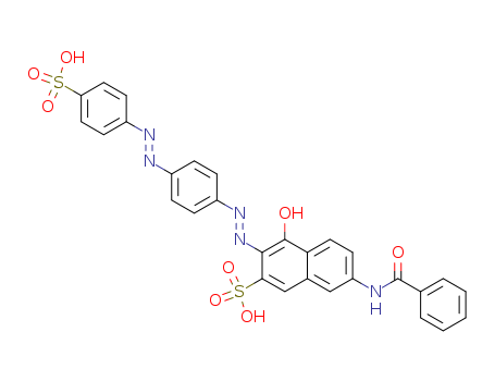 25188-42-5,7-benzamido-4-hydroxy-3-[[4-[(4-sulphophenyl)azo]phenyl]azo]naphthalene-2-sulphonic acid,2-Naphthalenesulfonicacid, 7-(benzoylamino)-4-hydroxy-3-[[4-[(4-sulfophenyl)azo]phenyl]azo]- (9CI);C.I. Direct Red 81 (8CI)