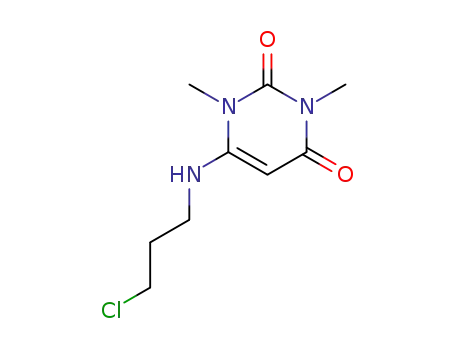 Molecular Structure of 34654-81-4 (6-[(3-chloropropyl)amino]-1,3-dimethyluracil)