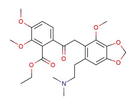 71685-41-1,ethyl 6-[[6-[2-(dimethylamino)ethyl]-4-methoxy-1,3-benzodioxol-5-yl]acetyl]-2,3-dimethoxybenzoate,Benzoicacid, 6-[[6-[2-(dimethylamino)ethyl]-4-methoxy-1,3-benzodioxol-5-yl]acetyl]-2,3-dimethoxy-,ethyl ester (9CI); Ethylnarceine (1CI); Ethyl narceinate
