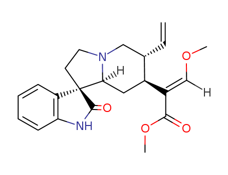 630-94-4,corynoxeine,Corynoxan-16-carboxylicacid, 16,17,18,19-tetradehydro-17-methoxy-2-oxo-, methyl ester, (7b,16E,20a)-;Corynoxeine (6CI,7CI);Corynoxein;Spiro[3H-indole-3,1'(5'H)-indolizine]-7'-acetic acid,6'-ethenyl-1,2,2',3',6',7',8',8'a-octahydro-a-(methoxymethylene)-2-oxo-, methyl ester, [1'R-[1'a,6'b,7'a(E),8'ab]]-;D18-Rhyncophylline;d18-Rhynchophylline;Corynoxeine;(+/-)-corynoxeine;ISOCORYNOXEINE;