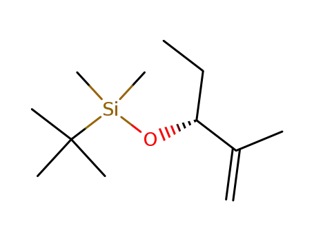 Molecular Structure of 135393-98-5 ((R)-tert-butyldimethyl((2-methylpent-1-en-3-yl)oxy)silane)